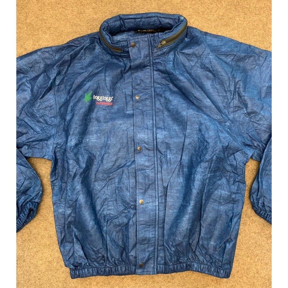 Frogg Toggs Rain Suit Mens L Pro Action Hooded Waterproof Breathable DriPore